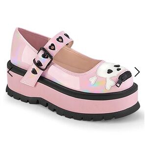 Demonia Slackers 27 Baby Pink Size 8